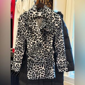 Cache Leopard Print Women's Trench Coat